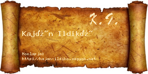 Kaján Ildikó névjegykártya