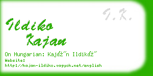 ildiko kajan business card